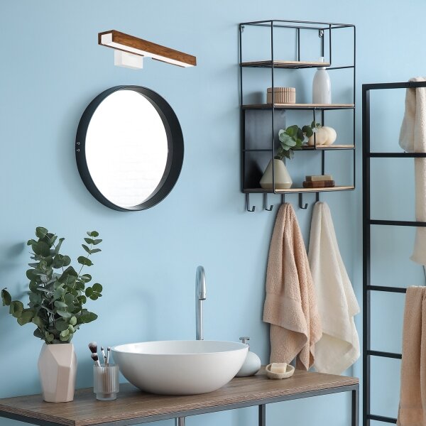 Brilagi- LED Kopalniška luč za osvetlitev ogledala WOODY MIRROR LED/8W/230V IP44 hrast/bela