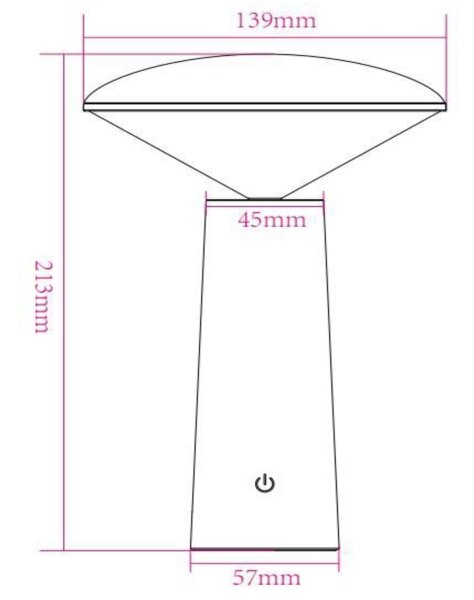 Lucide 02807/04/30 -LED Zatemnitvena svetilka JIVE LED/3W/3,7V 3000/6500K IP44 črna