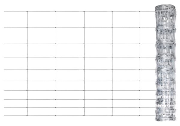 VidaXL Vrtna ograja pocinkano jeklo srebrna 50x1 m