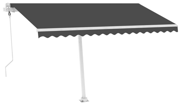 VidaXL Prostostoječa avtomatska tenda 400x300 cm antracitna