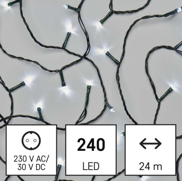 LED Zunanja božična veriga 240xLED/8 načinov 29m IP44 hladna bela