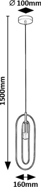 Rabalux 72263 - Lestenec na vrvici ROVIER 1xE27/40W/230V