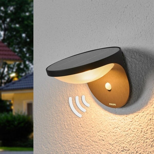 Philips 17808/93/16 - LED Solarna svetilka s senzorjem DUSK 1xLED/1W/3,7V IP44