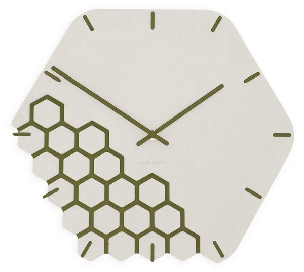 Stenska ura Luxhora Fragmenta White 11 barv kazalcev
