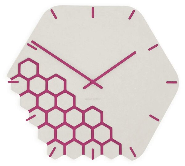 Stenska ura Luxhora Fragmenta White 11 barv kazalcev