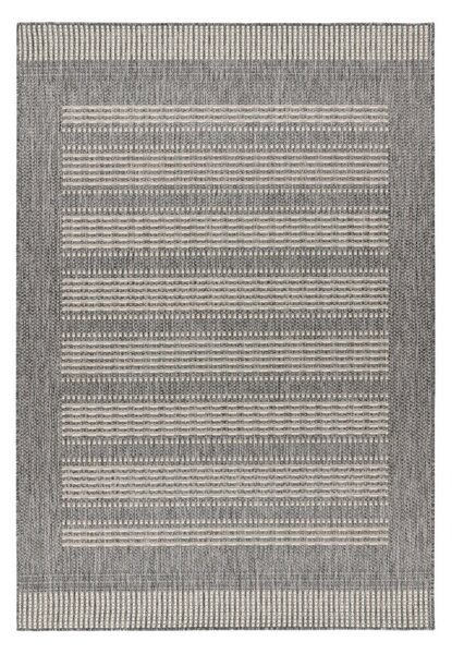 RAVNO TKANA PREPROGA 80/150 cm tkano srebrne barve