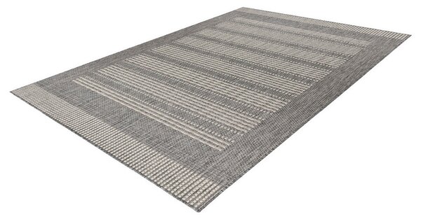 RAVNO TKANA PREPROGA 80/150 cm tkano srebrne barve