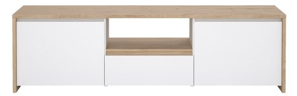 Bela TV omarica v hrastovem dekorju 179x52x48 cm Next – Tvilum