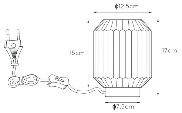 Lucide 45595/01/51 - Namizna svetilka SUENO 1xE14/40W/230V