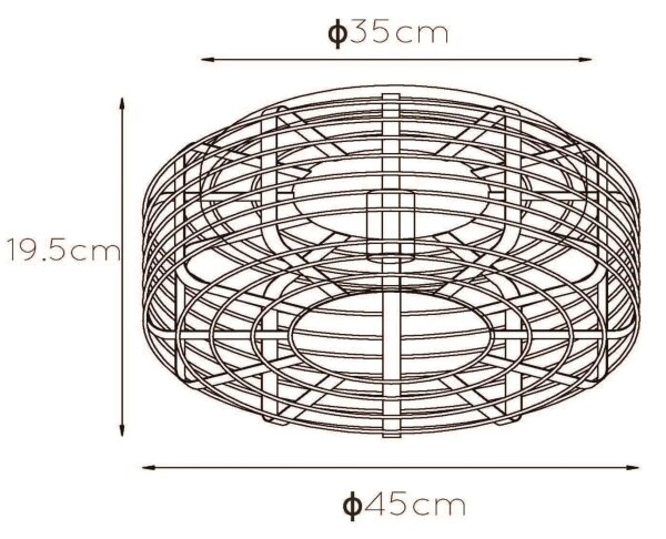 Lucide 45148/45/37 - Stropna svetilka MELOPEE 1xE27/40W/230V pr. 45 cm zelena