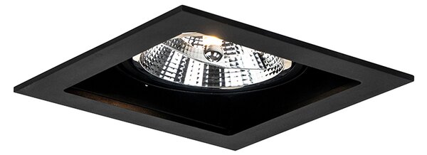Moderni vgradni reflektor črne barve 18 cm nastavljiv - Artemis 111