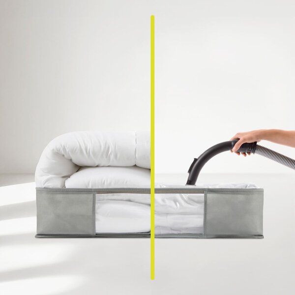Vakuumska plastična škatla za pod posteljo 60x45x15 cm – Homéa