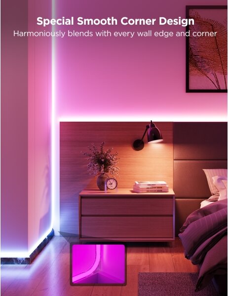 Govee - Neon MATTER LED corner tračni 5m RGBIC Wi-Fi