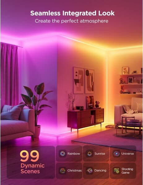 Govee - Neon MATTER LED corner tračni 5m RGBIC Wi-Fi