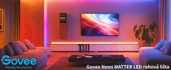 Govee - Neon MATTER LED corner tračni 5m RGBIC Wi-Fi