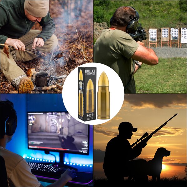 Termovka v obliki naboja – Bullet Thermos 350 ml