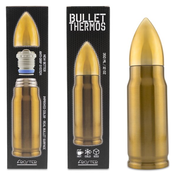 Termovka v obliki naboja – Bullet Thermos 350 ml