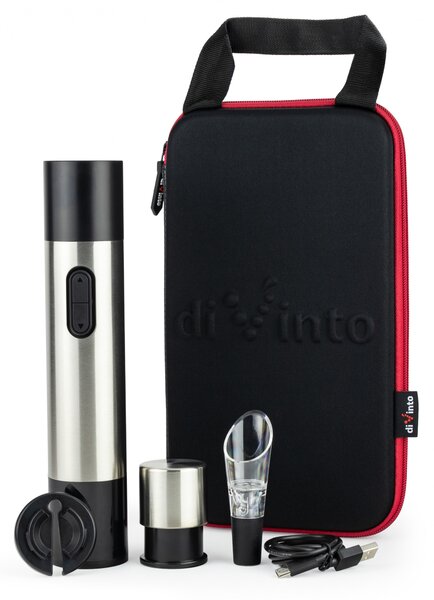 Električni odpirač vina in piva – Deluxe set z etuijem
