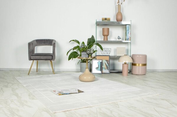 RAVNO TKANA PREPROGA 120/170 cm tkano srebrne barve