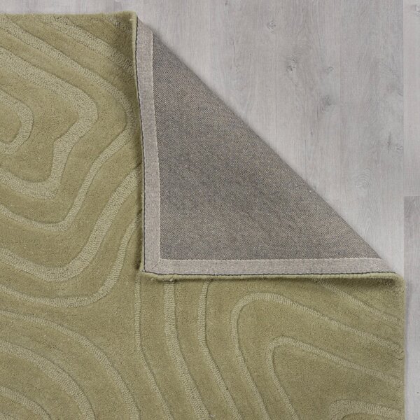 Kaki zelen ročno tkan volnen tekač 60x230 cm Mesmerise Sage – Flair Rugs