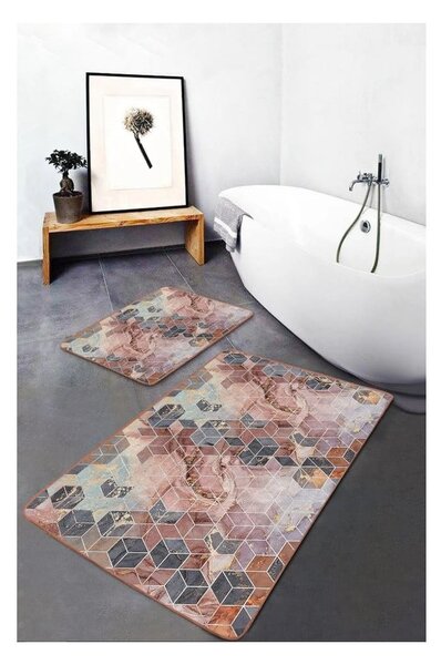 Žametne kopalniške preproge v kompletu 2 ks 60x100 cm – Mila Home