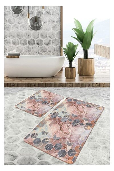 Žametne kopalniške preproge v kompletu 2 ks 60x100 cm – Mila Home