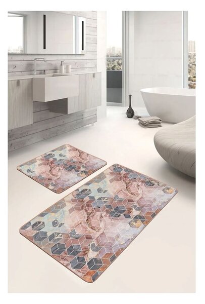 Žametne kopalniške preproge v kompletu 2 ks 60x100 cm – Mila Home