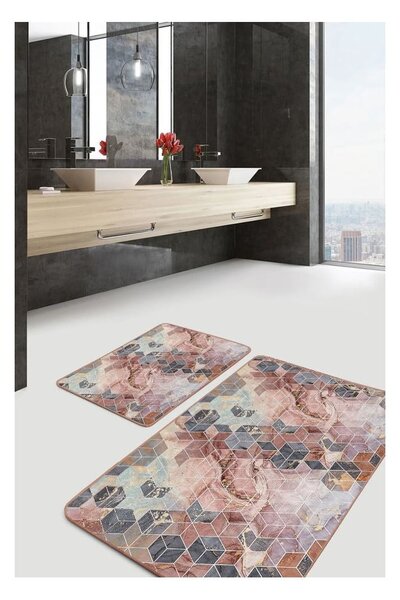 Žametne kopalniške preproge v kompletu 2 ks 60x100 cm – Mila Home