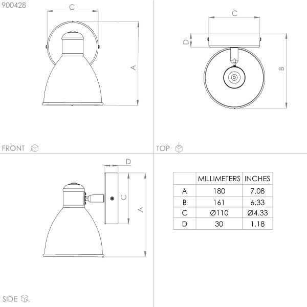 Eglo 900428 - LED Kopalniška stenska svetilka SAN PERI 1xGU10/3W/230V IP44