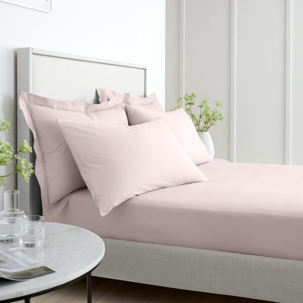 Rožnata napenjalna rjuha iz bombažnega perkala 90x190 cm Cotton Percale – Bianca