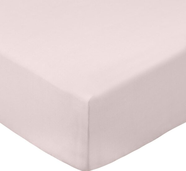 Rožnata napenjalna rjuha iz bombažnega perkala 90x190 cm Cotton Percale – Bianca