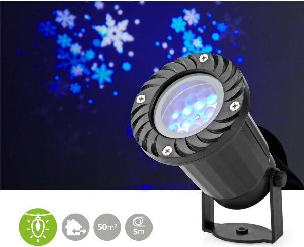 Nedis CLPR1 - LED Božični zunanji reflektor snežink 5W/230V IP44