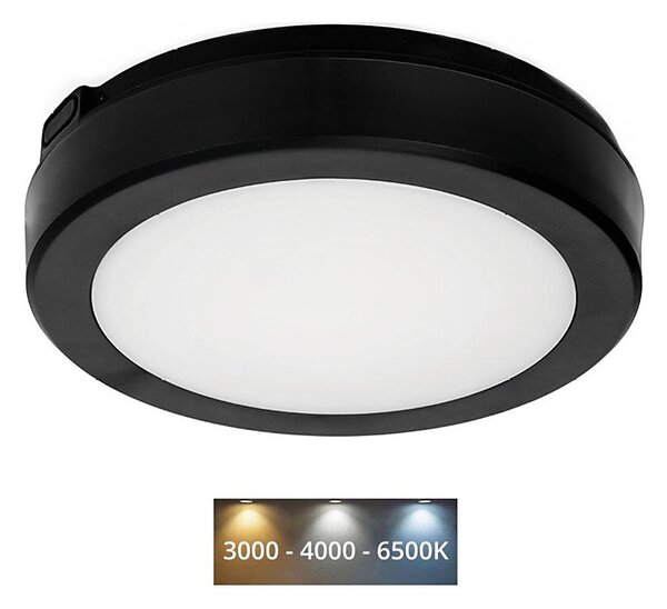 LED Kopalniška stropna svetilka NAIROS LED/12W/230V 3000/4000/6500K IP65 črna