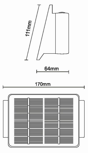 LED Solarna stenska svetilka 4xLED/1,5W/3,7V IP54 črna