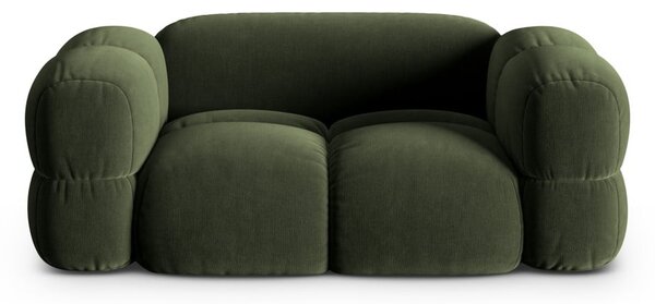 Zelena žametna sedežna garnitura 180 cm Loretto – Cosmopolitan Design