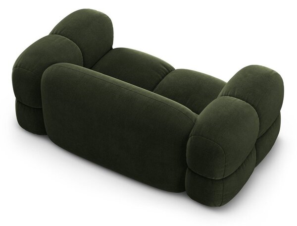 Zelena žametna sedežna garnitura 180 cm Loretto – Cosmopolitan Design