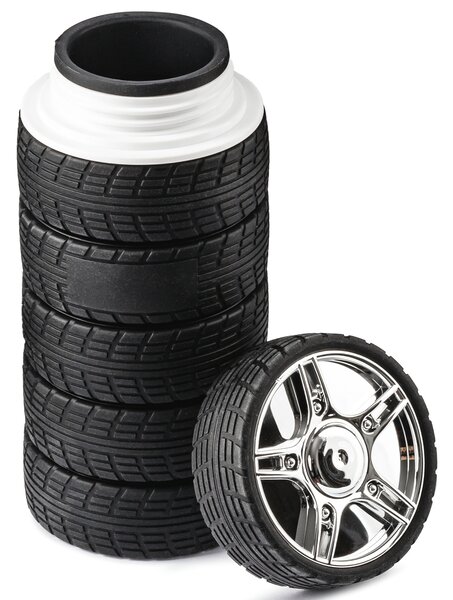 Zložljiva silikonska steklenica v obliki gume – TYRES