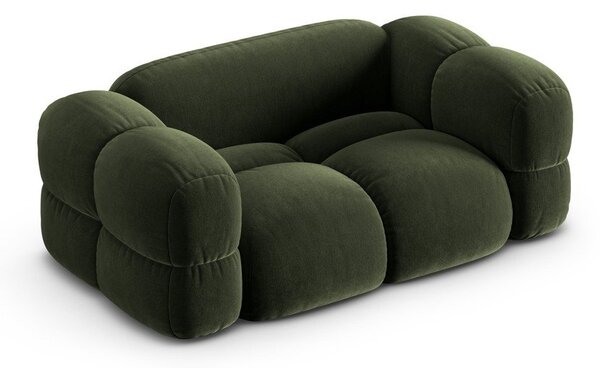 Zelena žametna sedežna garnitura 180 cm Loretto – Cosmopolitan Design