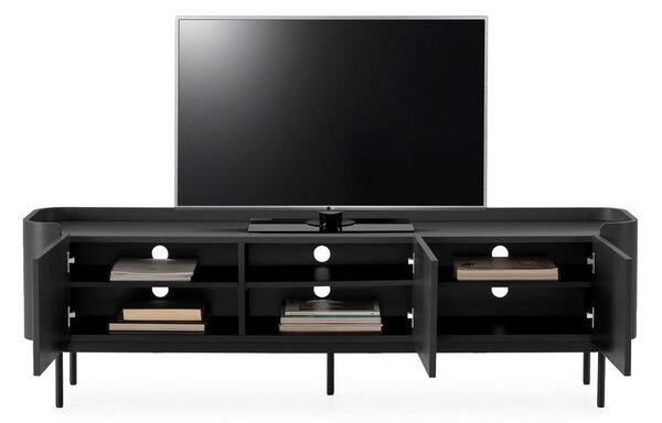 Črna TV omarica 180x55x40 cm Willa – MOME