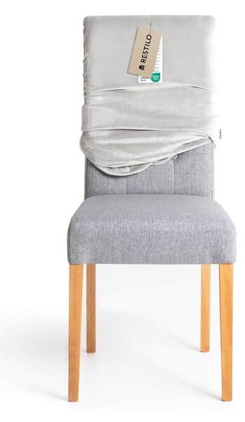 Svetlo siva raztegljiva prevleka za stol 48 cm Sento – Restilo