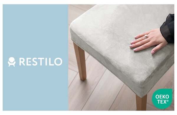 Svetlo siva raztegljiva prevleka za stol 48 cm Sento – Restilo