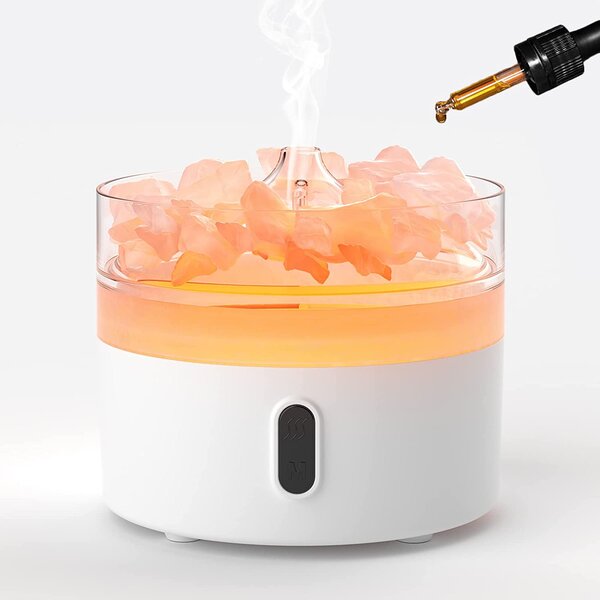 Himalajski solni aroma difuzor – Nočna svetilka s plamenim efektom