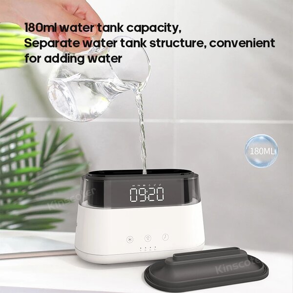 Aroma difuzor z LED uro in učinkom plamena – 180 ml