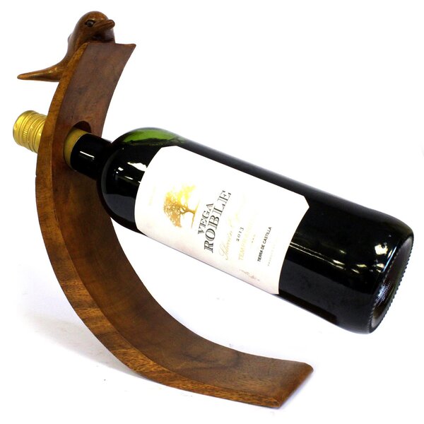Leseno stojalo za vino – Delfin