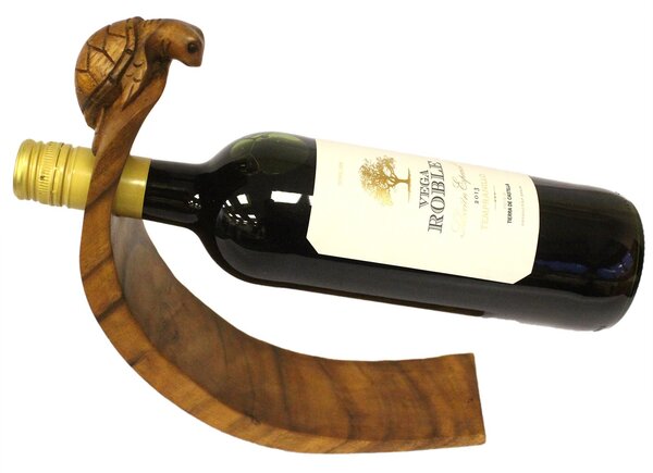 Leseno stojalo za vino – Želva