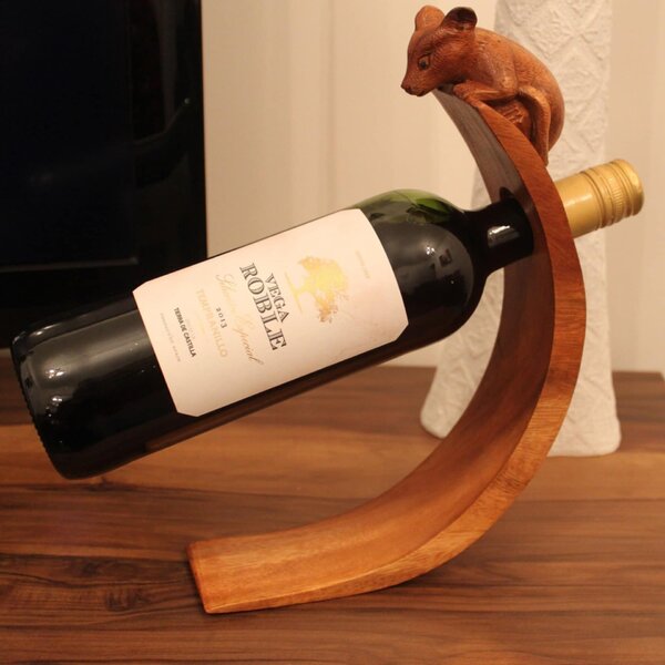 Leseno stojalo za vino – Miška