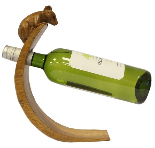 Leseno stojalo za vino – Miška