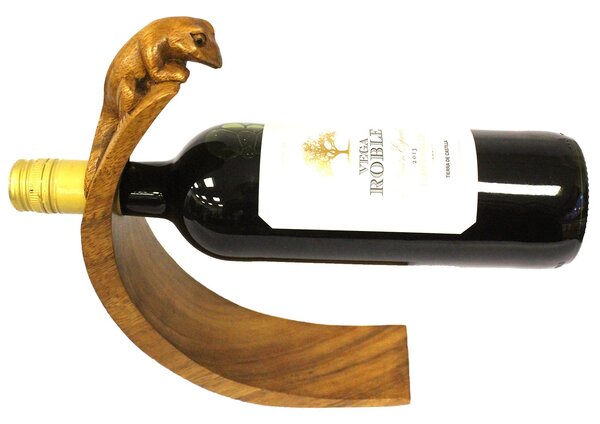 Leseno stojalo za vino – Gekon