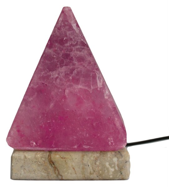 USB piramidna solna svetilka – večbarvna svetloba, 9 cm - Himalayan Salt - Home warming - Božič - Za 30 let - Poroka