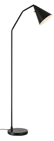 Črna LED zatemnitvena stoječa svetilka s kovinskim senčilom (višina 144 cm) Funil – Markslöjd